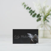 angel guitar muziek donkerwit visitekaartje (Staand voorkant)