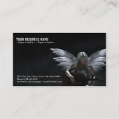 angel guitar muziek donkerwit visitekaartje (Achterkant)