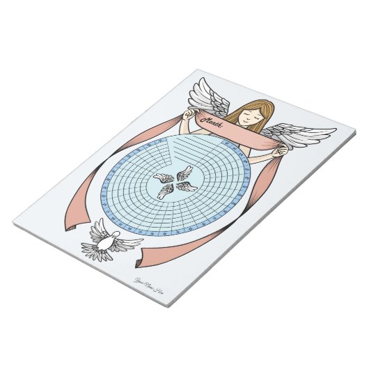 Angel Habit Tracker Custom Notitieblok (Schuin)