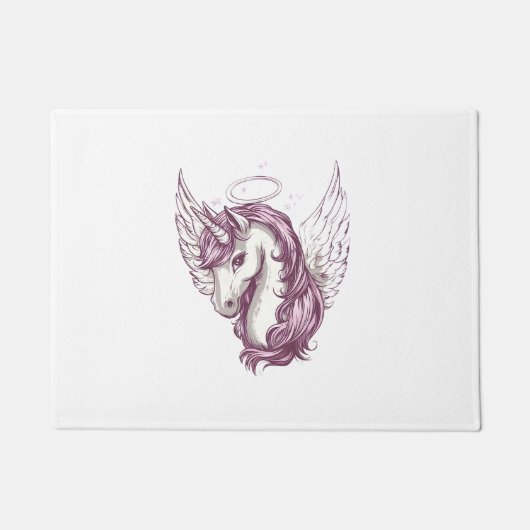 Angel Halo Unicorn (1) Deurmat (Voorkant)
