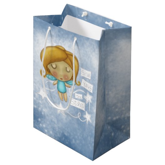 Angel Hangt de Sterren Medium Cadeauzakje (Voorkant Gekanteld)