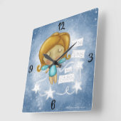 Angel Hangt de Sterren Vierkante Klok (Hoek)