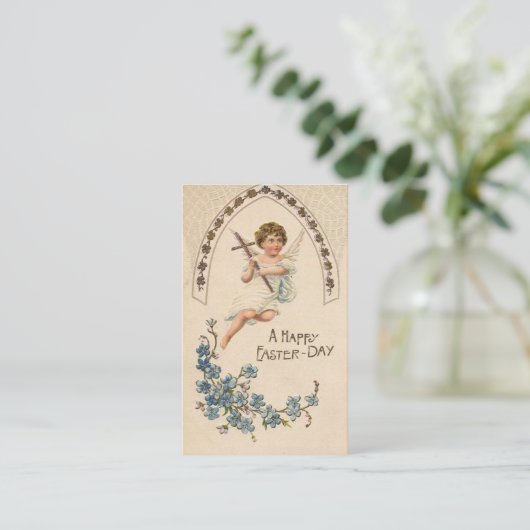 Angel Happy Paast Day Greeting Visitekaartje (Staand voorkant)