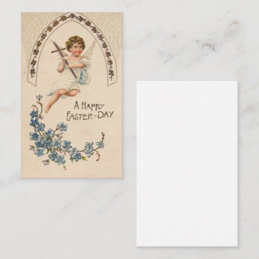 Angel Happy Paast Day Greeting Visitekaartje (Voorkant / Achterkant)