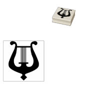 angel harp kunststempel rubberstempel (Gestempeld)