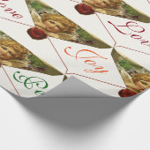 ANGEL HART RODE WAX SEAL Love Peace Joy Cadeaupapier (Hoek)