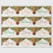 ANGEL HART RODE WAX SEAL Love Peace Joy Cadeaupapier (Vlak)