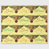 ANGEL HART RODE WAX SEAL Love Peace Joy Cadeaupapier (Vlak)