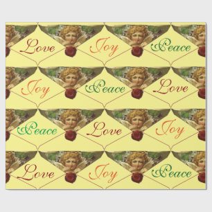 ANGEL HART RODE WAX SEAL Love Peace Joy Cadeaupapier