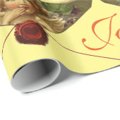 ANGEL HART RODE WAX SEAL Love Peace Joy Cadeaupapier (Rol Hoek)