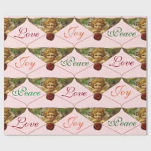 ANGEL HART RODE WAX SEAL Love Peace Joy Cadeaupapier