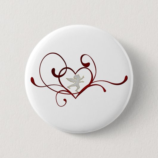 Angel-hart Ronde Button 5,7 Cm (Voorkant)