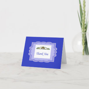 Angel - Hartelijk dank - kaart met blauwe rand