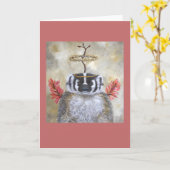 Angel Hazel het wenskaart van de badger Kaart (Gele Bloem)