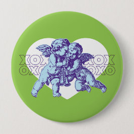 Angel Heart Button Blue/Paars/Green