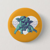 Angel Heart Button Green/Oranje (Voorkant)
