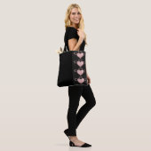 Angel Heart Canvas tas Black en Pink (Op model)