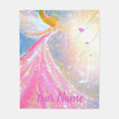 Angel Heart Ggloed Radiance Aangepast aangepast Fleece Deken (Voorkant)