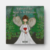 Angel Heart In Heaven Remembrance Aangepaste naam Fotoplaat (Voorkant)