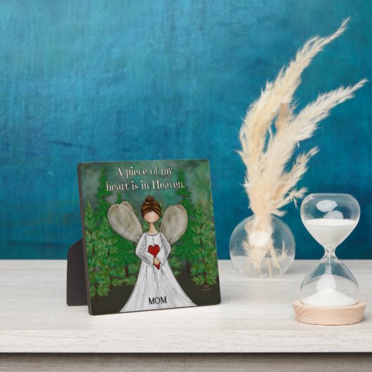 Angel Heart In Heaven Remembrance Aangepaste naam Fotoplaat (Insitu)