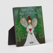 Angel Heart In Heaven Remembrance Aangepaste naam Fotoplaat (Voorkant)