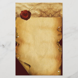 ANGEL HEART RED WAX SEAL PARCHCHMENT BRIEFPAPIER
