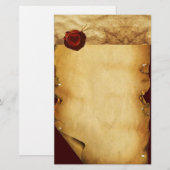 ANGEL HEART RED WAX SEAL PARCHCHMENT BRIEFPAPIER (Voorkant / Achterkant)