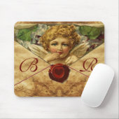 ANGEL HEART RED WAX SEAL PARCHMENT Monogram Muismat (Met muis)