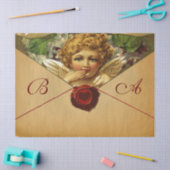 ANGEL HEART RED WAX SEAL PARCHMENT Monogram Tissuepapier (Craft)