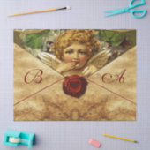 ANGEL HEART RED WAX SEAL PARCHMENT Monogram Tissuepapier (Craft)