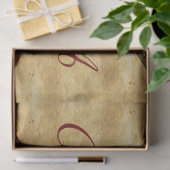 ANGEL HEART RED WAX SEAL PARCHMENT Monogram Tissuepapier (Geschenk)