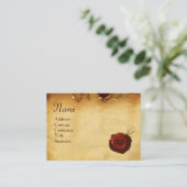 ANGEL HEART RED WAX SEAL PARCHMENT Monogram Visitekaartje (Staand voorkant)