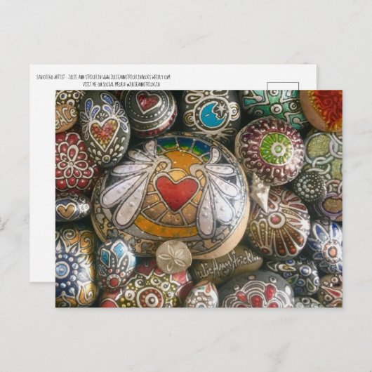 Angel Heart Rock & Silver Shell Post Card Briefkaart (Voorkant / Achterkant)