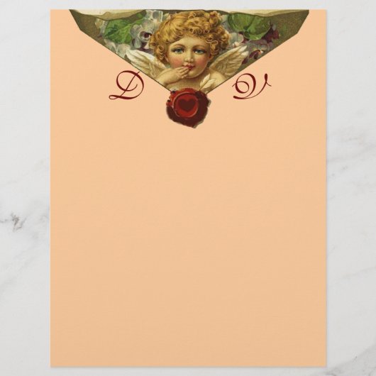 ANGEL HEART WAX SEAL Monogram roze (Voorkant)