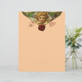 ANGEL HEART WAX SEAL Monogram roze (Staand voorkant)