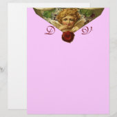 ANGEL HEART WAX SEAL Monogram roze (Voorkant / Achterkant)