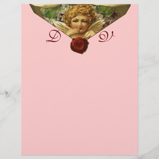 ANGEL HEART WAX SEAL Monogram roze (Voorkant)