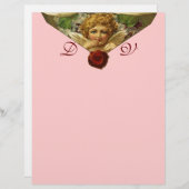 ANGEL HEART WAX SEAL Monogram roze (Voorkant / Achterkant)