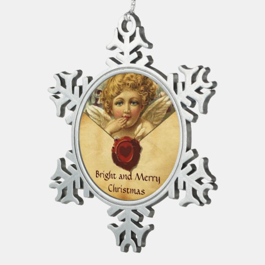 ANGEL HEART WAX SEAL PARCHCHMENT TIN SNEEUWVLOK ORNAMENT (Rechts)