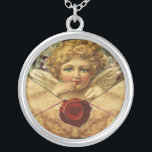 ANGEL HEART WAX SEAL PARCHCHMENT ZILVER VERGULDEN KETTING<br><div class="desc">Elegant,  klassiek en stijlvol design met een romantische scharnierende kast,  rode wax-zegel,  hart en pijl op een antiek bruin perkament dat geschikt is voor romantische verlovingen,  bruiloften,  kerst,  feestdagen,  familiegebruik of beroepsmatig gebruik.</div>