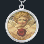 ANGEL HEART WAX SEAL PARCHCHMENT ZILVER VERGULDEN KETTING<br><div class="desc">Elegant,  klassiek en stijlvol design met een romantische scharnierende kast,  rode wax-zegel,  hart en pijl op een antiek bruin perkament dat geschikt is voor romantische verlovingen,  bruiloften,  kerst,  feestdagen,  familiegebruik of beroepsmatig gebruik.</div>