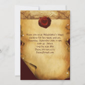 ANGEL HEART WAX SEAL PARCHMENT First Birthday Kaart (Achterkant)