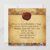 ANGEL HEART WAX SEAL PARCHMENT First Birthday Kaart (Achterkant)