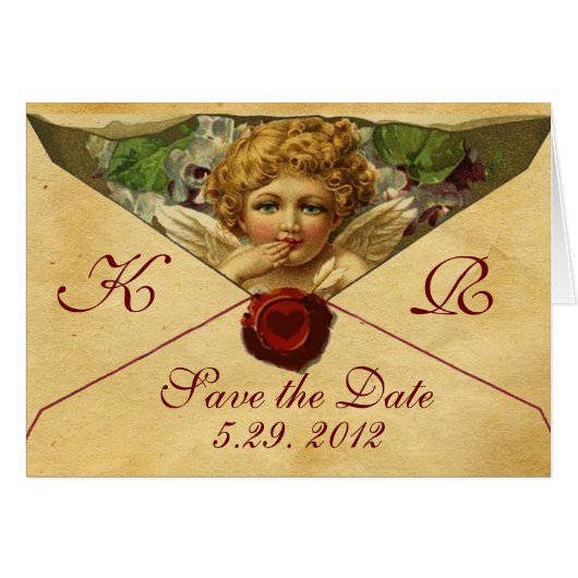 ANGEL HEART WAX SEAL PARCHMENT MONOGRAM (Voorkant Horizontaal)