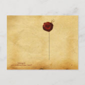 ANGEL HEART WAX SEAL PARCHMENT Monogram Aankondigingskaart (Achterkant)