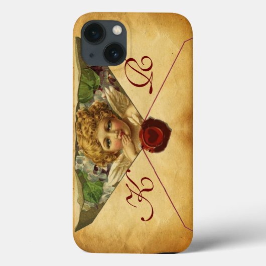 ANGEL HEART WAX SEAL PARCHMENT Monogram Case-Mate iPhone Case (Achterkant)