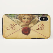 ANGEL HEART WAX SEAL PARCHMENT Monogram Case-Mate iPhone Case (Achterkant (horizontaal))