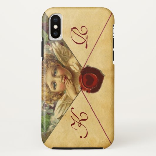 ANGEL HEART WAX SEAL PARCHMENT Monogram Case-Mate iPhone Case (Achterkant)