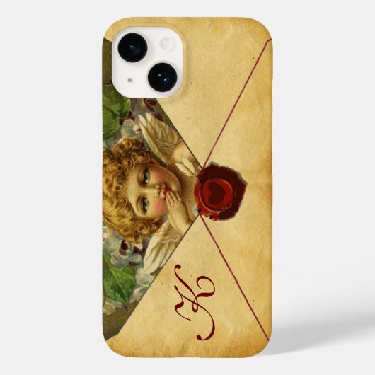 ANGEL HEART WAX SEAL PARCHMENT Monogram Case-Mate iPhone Case (Achterkant)