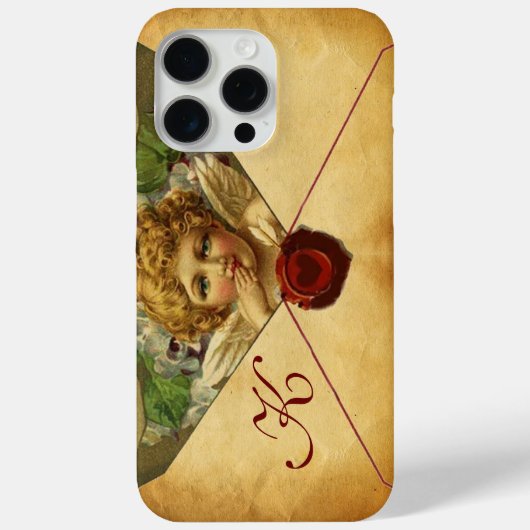 ANGEL HEART WAX SEAL PARCHMENT Monogram Case-Mate iPhone Case (Achterkant)